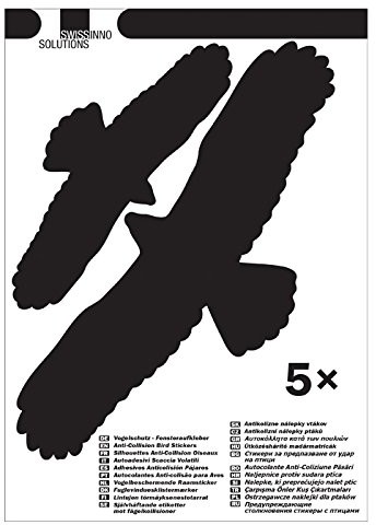 SWISSINNO SWISS inno1 705 001 NATu ralcon trol ptak ochronne  naklejka na okno, 5er