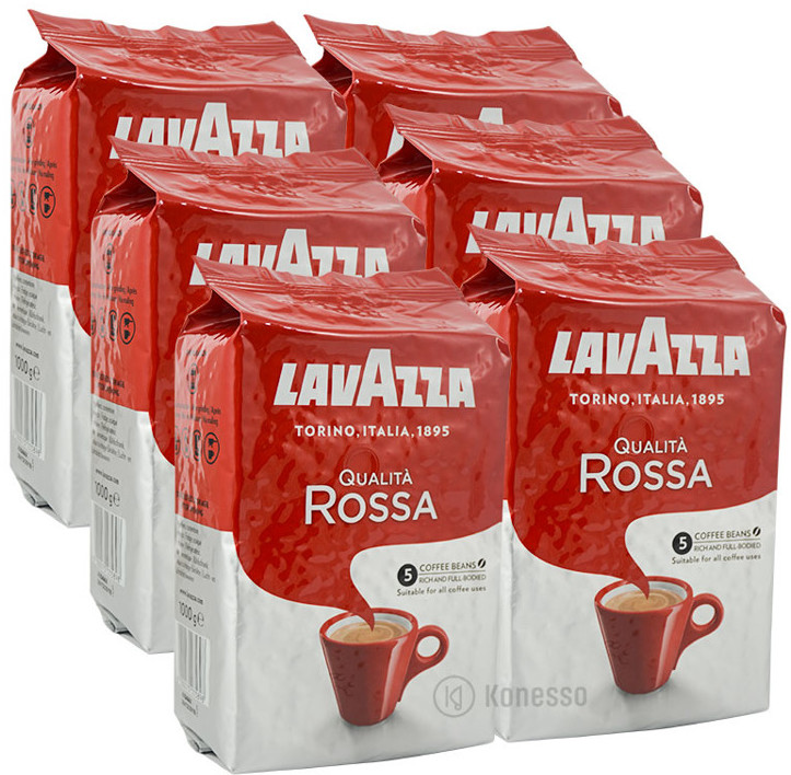 Lavazza ZESTAW Kawa Qualita Rossa 6x1kg 80000700358981