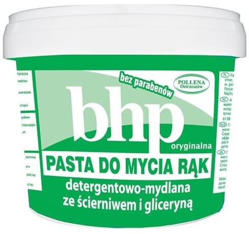 Pollena Ostrzeszów Pollena Ostrzeszów BHP pasta do mycia rąk detergentowo-mydlana ze ścierniwem i gliceryną 500g
