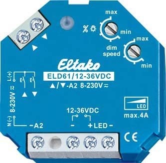 Eltako włącznik ściemniacza LED 12 36 V DC, 4 A, ELD 61, 2719520 2719520