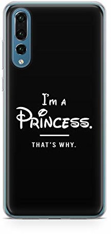Finoo etui do Huawei P20 Pro - etui na telefon z motywem i optymalną ochroną TPU silikon pokrowiec Case Cover pokrowiec ochronny - Princess Black
