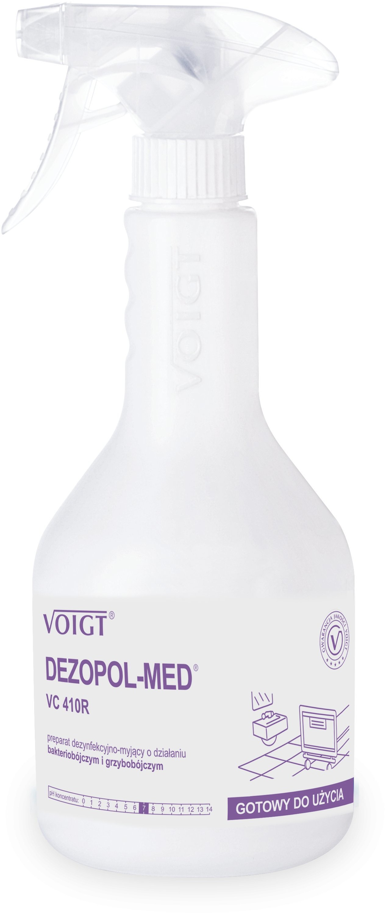 Voigt VC 410 DEZOPOL-MED 0.6l. gotowy do użycia do dezynfekcji bakteriobójczy i grzybobójczy VC 410R DEZOPOL-MED 0,6l