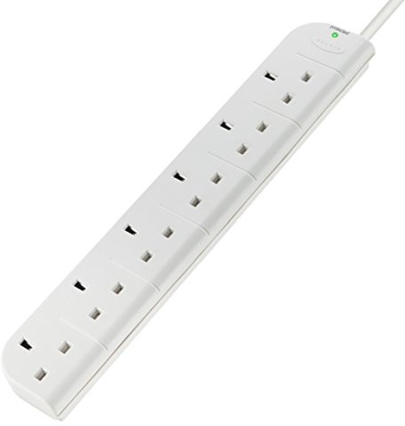Belkin E-Series 6 Socket, 1-metre SurgeStrip F9E600UK1M