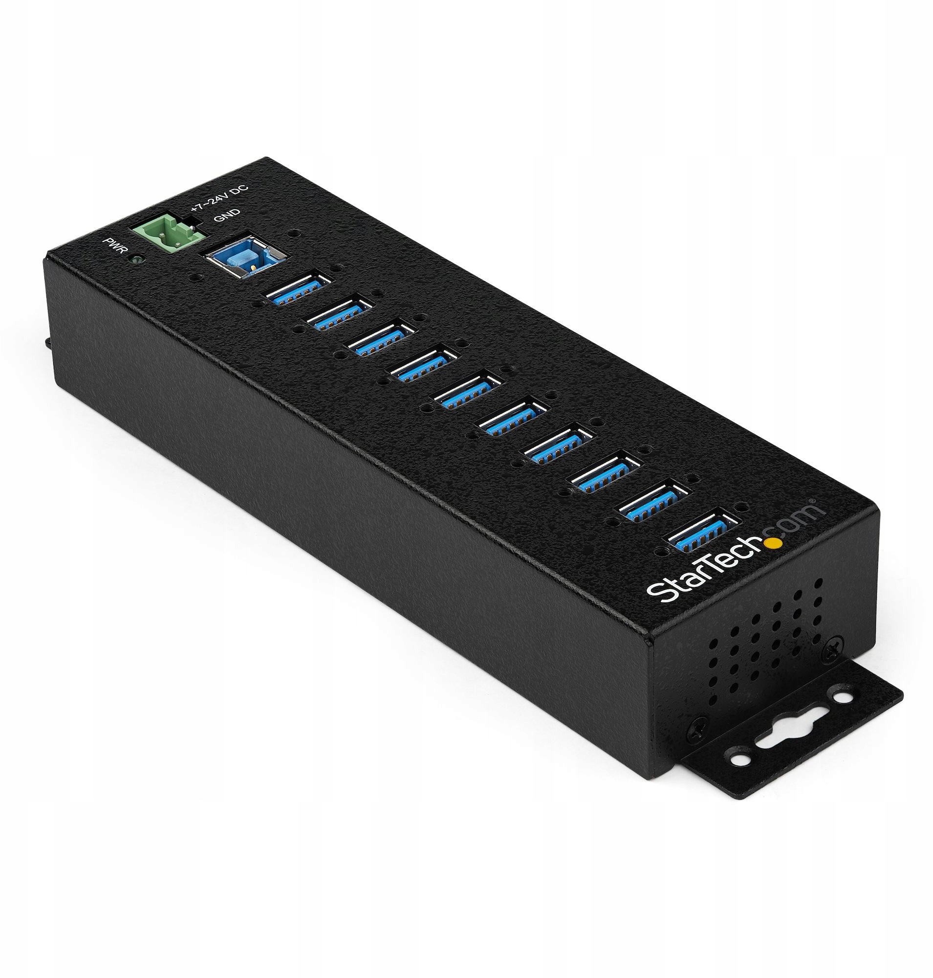 10PT Ind. USB3 Hub Ext Power Adptr Esd 350W Surge