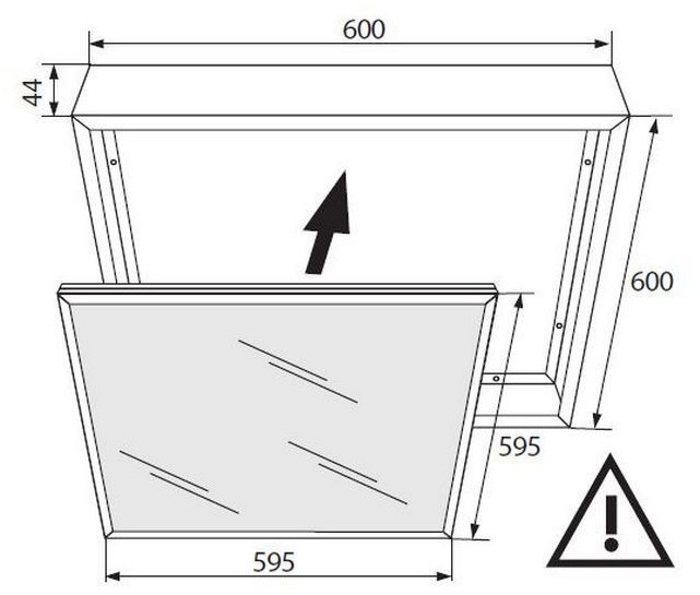 Milagro Biała Ramka 600 X600 Do Panelu Led EKP6196