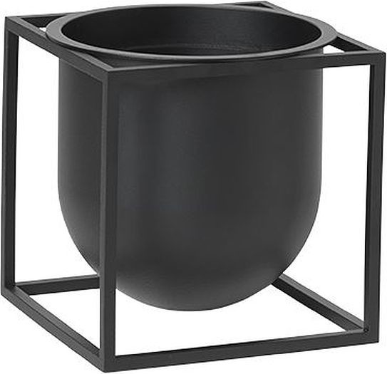 By Lassen Osłonka na doniczkę Kubus 14 cm czarna na stojaku 24002