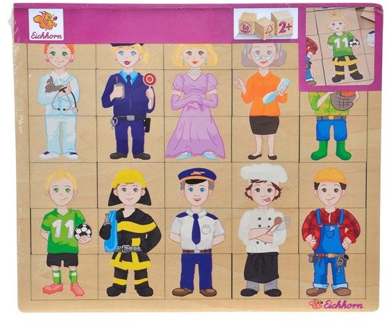 Eichhorn Wooden Puzzle - Professions 30st. 100005408