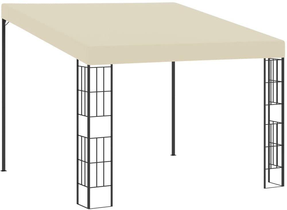 vidaXL Altana przyścienna, 3x3 m, kremowa, tkanina