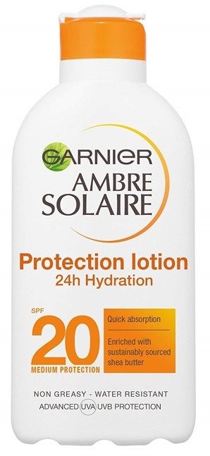 Garnier Ambre Solaire UV SPF20 Protection Lotion 24h Hydration Nawilżający balsam ochronny do ciała 200ml