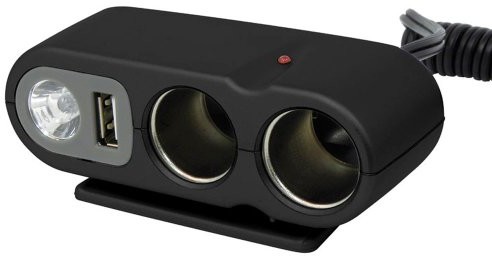 Carpoint CG Car Professional 0523434 dwie potrójne gniazdko z USB i światła CPT0523434