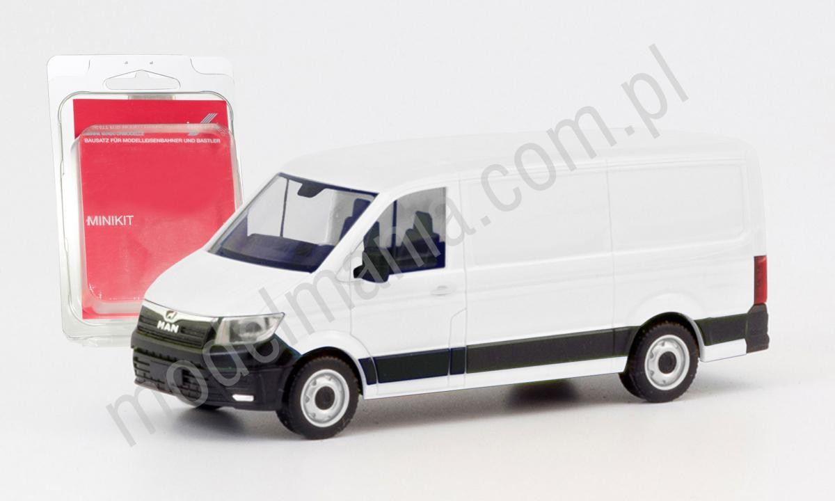 Herpa MiniKit MAN TGE furgon z niskim dachem, biały 013857