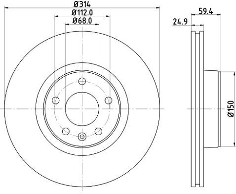 HELLA PAGID Tarcza hamulcowa PAGID 8DD355111-121
