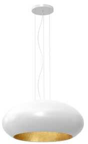 Luminex Compo 1678 lampa wisząca zwis owalna dia 700 1x60W E27 biały złoty