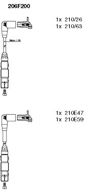 BREMI Przewody zapłonowe - zestaw 206F200