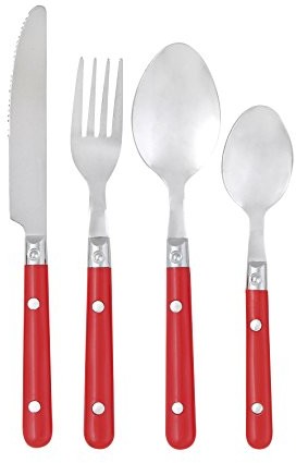 Pradel Heritage pradel Heritage 518154 zestaw sztućców 24-częściowy stal nierdzewna/tworzywo sztuczne czerwone 9,6 x 23,5 x 9,7 cm 518154