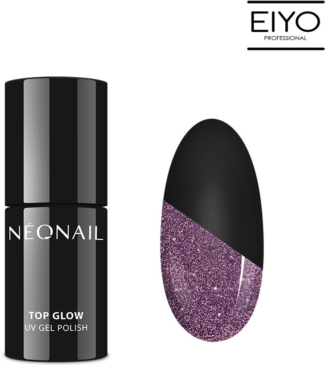 Neonail NOWOŚĆ! Lakier hybrydowy Top Glow Sparkling - 7,2 ml 7809-7