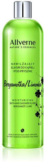 Allverne Bergamotka Limonka Natures Essences Nawilżajacy Eliksir Do Kąpieli i Pod Prysznic 500ml
