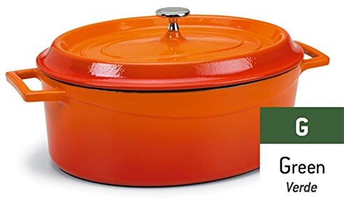 Pentole Agnelli pentole agnelli Slow Cook rondel Oval z 2 uchwytami, wykonane z żeliwa COGHSOP12612G