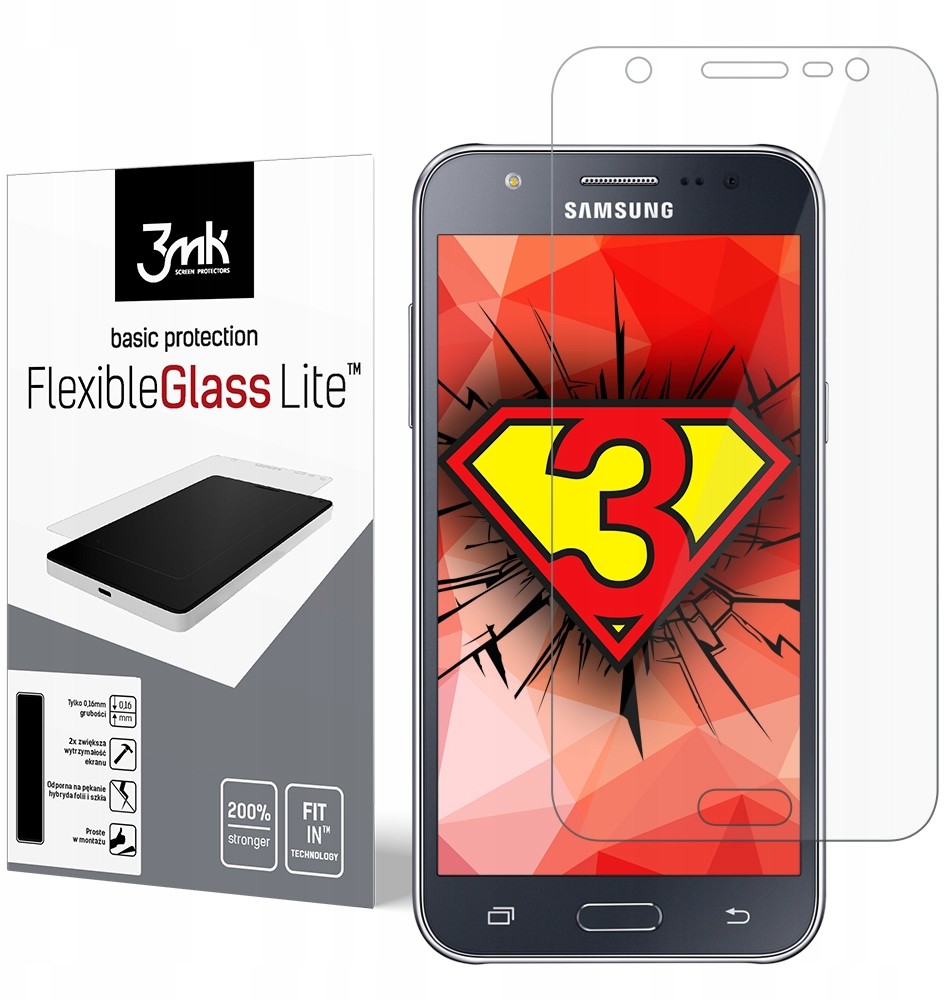 Samsung Galaxy J5 --- szkło 3mk FlexibleGlass Lite