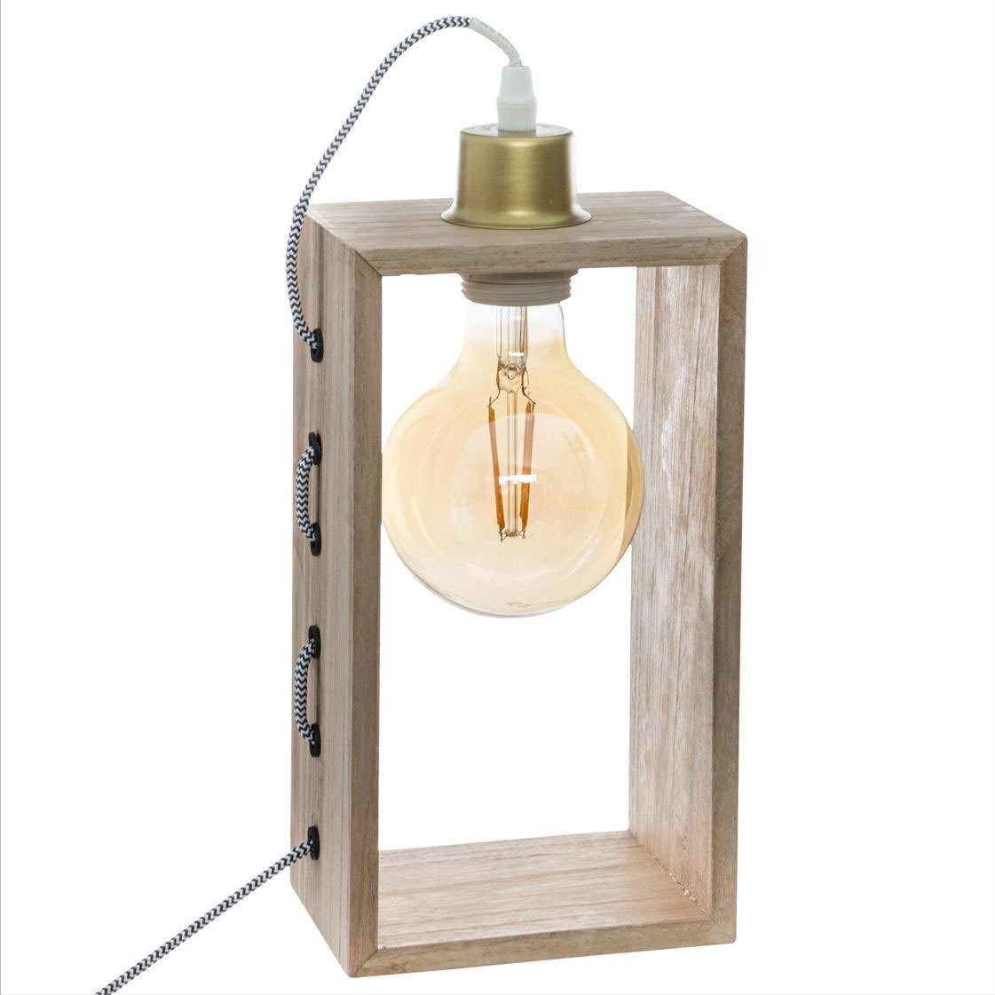 Atmosphera Lampka dekoracyjna z żarówką IWATA 28 cm kolor bursztynowy 167567