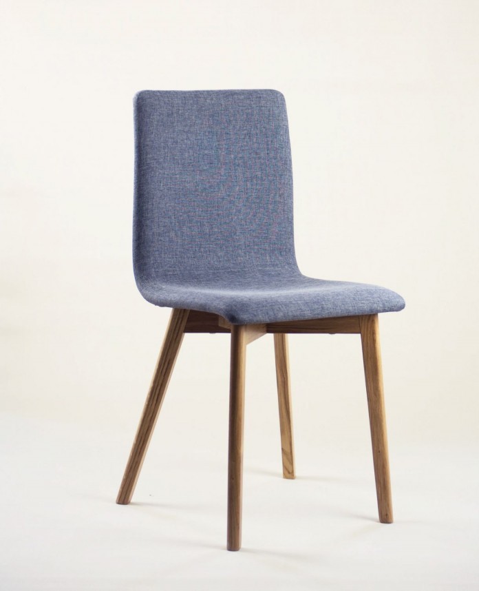 Delta GRIM krzesło drewniane dębowa rama, szara tapicerka 06