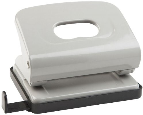 Idena 300903  do zastosowań biurowych, z otworami listwa ze zderzakami, do ok. 16 arkuszy, dziurkowaniami średnica 5,5 MM, wykonana z metalu, kolor szary 300903