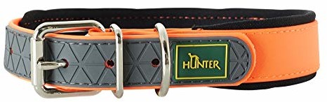 HUNTER Hunter wygodny komfort-kołnierzyk podbity miękką neopren, 55 cm, neonowy pomarańczowy