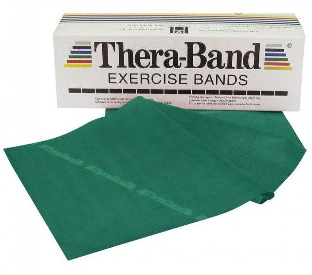 Thera Band Taśma rehabilitacyjna 2,5 m mocna zielona)
