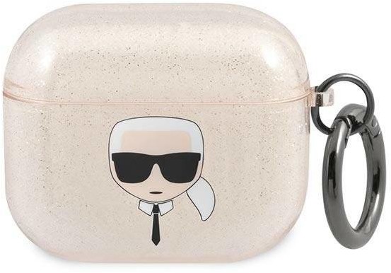 Karl Lagerfeld Karl Lagerfeld KLA3UKHGD AirPods 3 cover złoty/gold Glitter Karl`s Head hurtel-82460-0