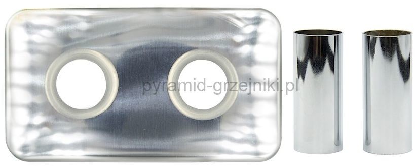 Vario Term ZESTAW MASKUJĄCY ROZETA PROSTOKĄTNA + TULEJE - chrom Rozeta prostok.+tuleje-chrom