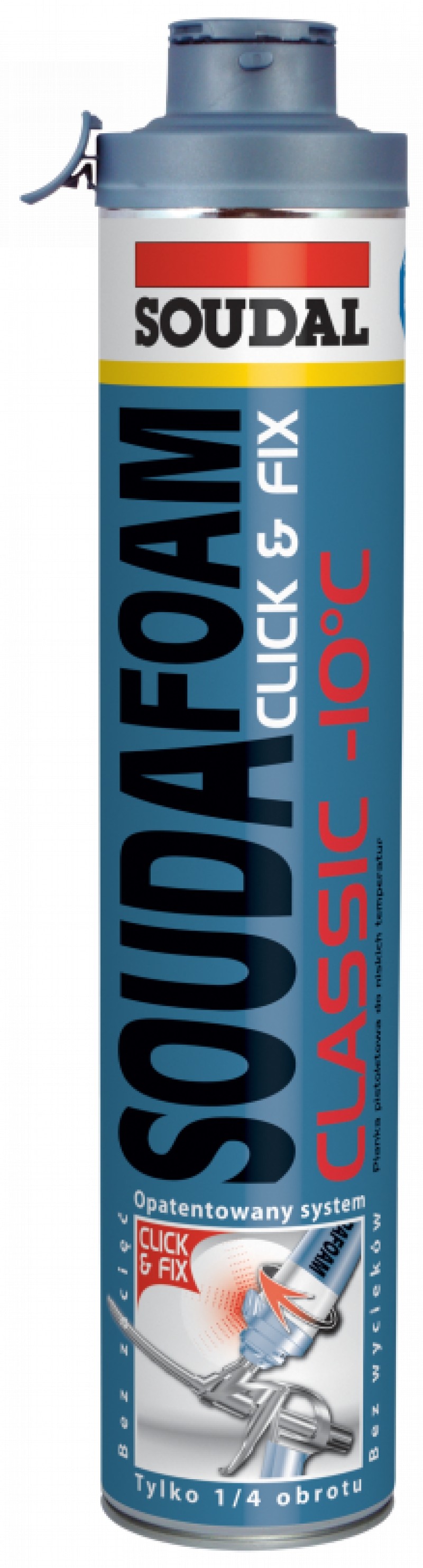 Soudal Soudafoam Pistoletowa Pianka montażowa zimowa Classic Click and Fix 750 m