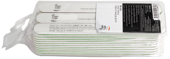 Peggy Sage Komplet 30 x pilniki do paznokci dwustronne 100/180, bialy - ( ref. 122086)