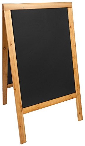 Securit hartowanym lakierowany Sandwich tablica do pisania kredą, twardego drewna, z drewna tekowego, 70 x 120 cm SBSW-TE-120