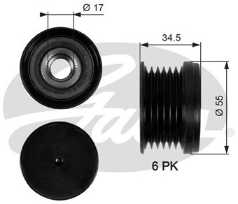 GATES Alternator - sprzęgło jednokierunkowe GATES OAP7090