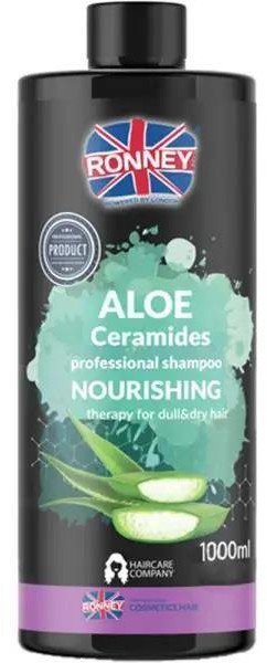 Ronney Aloe Ceramides Professional Shampoo Nourishing nawilżający szampon do włosów suchych i matowych 1000ml 109999-uniw