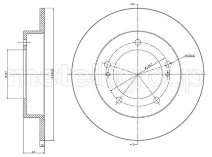 METELLI Tarcza hamulcowa 23-0221