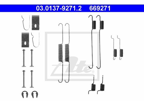 ATE Zestaw dodatków, szczęki hamulcowe 03.0137-9271.2