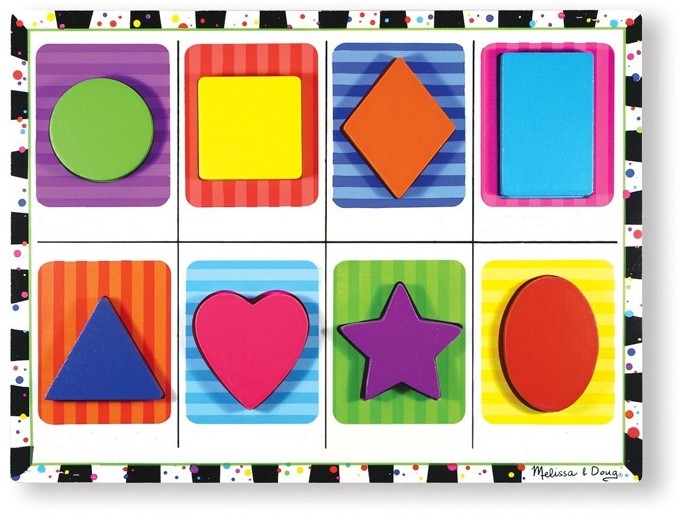 Melissa & Doug Drewniane Puzzle Kształty Klocki Melissa 13730