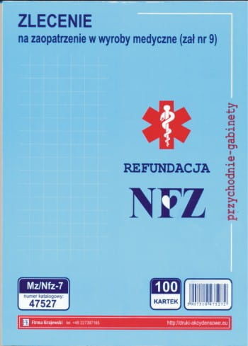 Firma krajewski Zlecenie na zaopatrzenie w wyroby medyczne [Mz/Nfz-7] Mz/Nfz-7