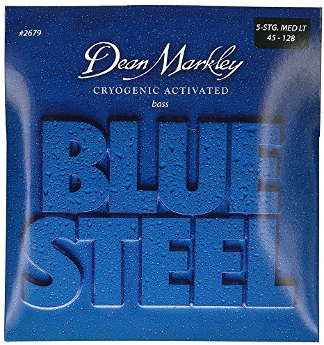 Dean Markley 2679 Blue Steel struny do .128, 5 sztuki w obudowie Bass akcesoria gitarowe, grubość ML .045 DM2679