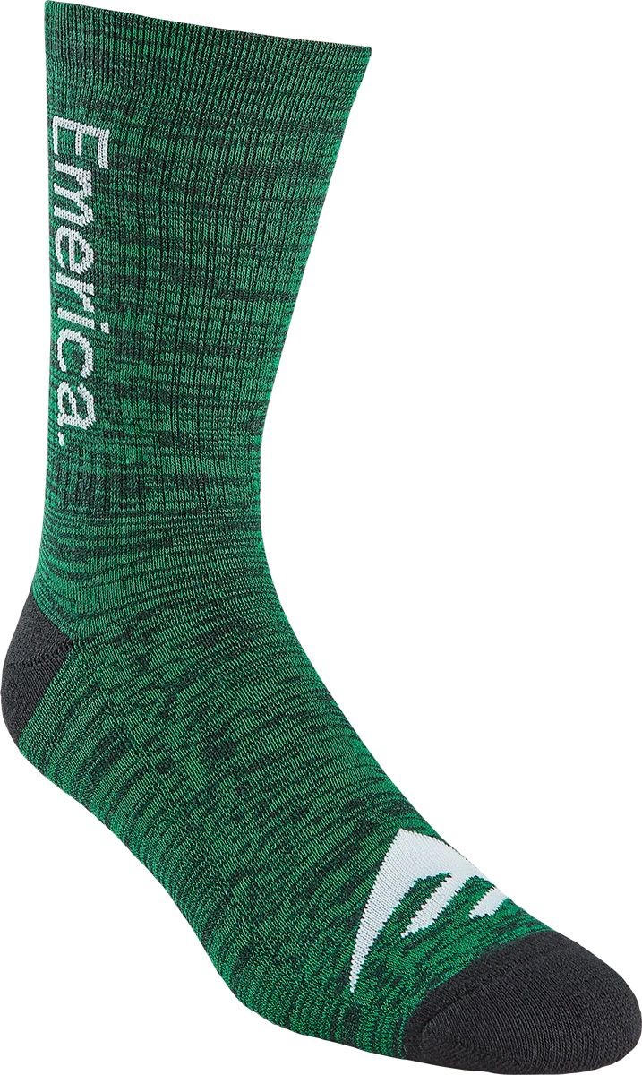 EMERICA skarpety męskie EMERICA STATIC CREW SOCKS Black/Green