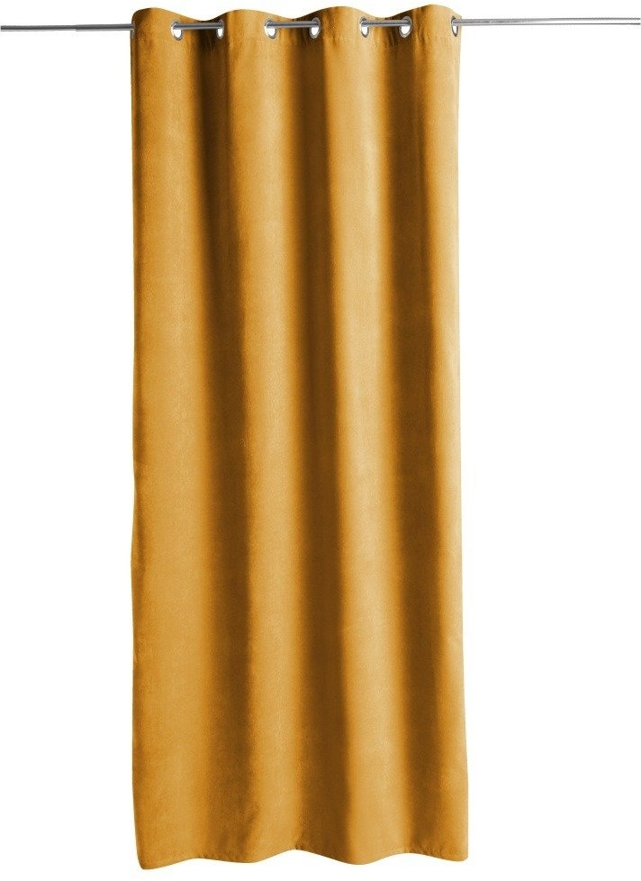 Atmosphera Zasłona okienna kurtyna na przelotkach kolor żółty 140 x 260 cm B07TCY3JXF