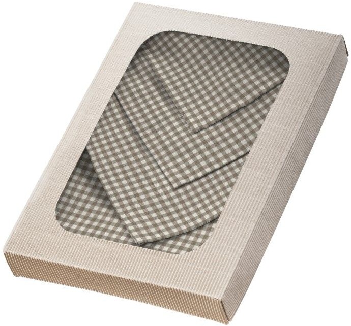 Dekoria Komplet serwetek 6szt 42x42 quadro beżowa krateczka 42 x 42 S-000-025