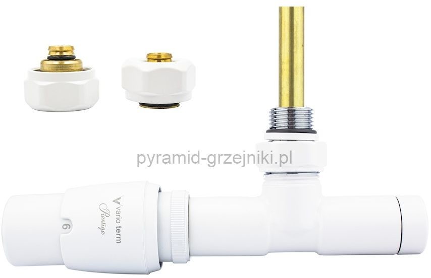 Varioterm Zawór termostatyczny UNICO ze złączką Pex/Cu - biały mat pex 16 mm lewy UGS0221CFK/L(Pex)