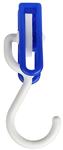 FACKELMANN Fackelmann 61404 hak pojemnik na pranie, plastik, biały/niebieski/pomarańczowy, 12 x 4,5 x 3,5 cm 61404