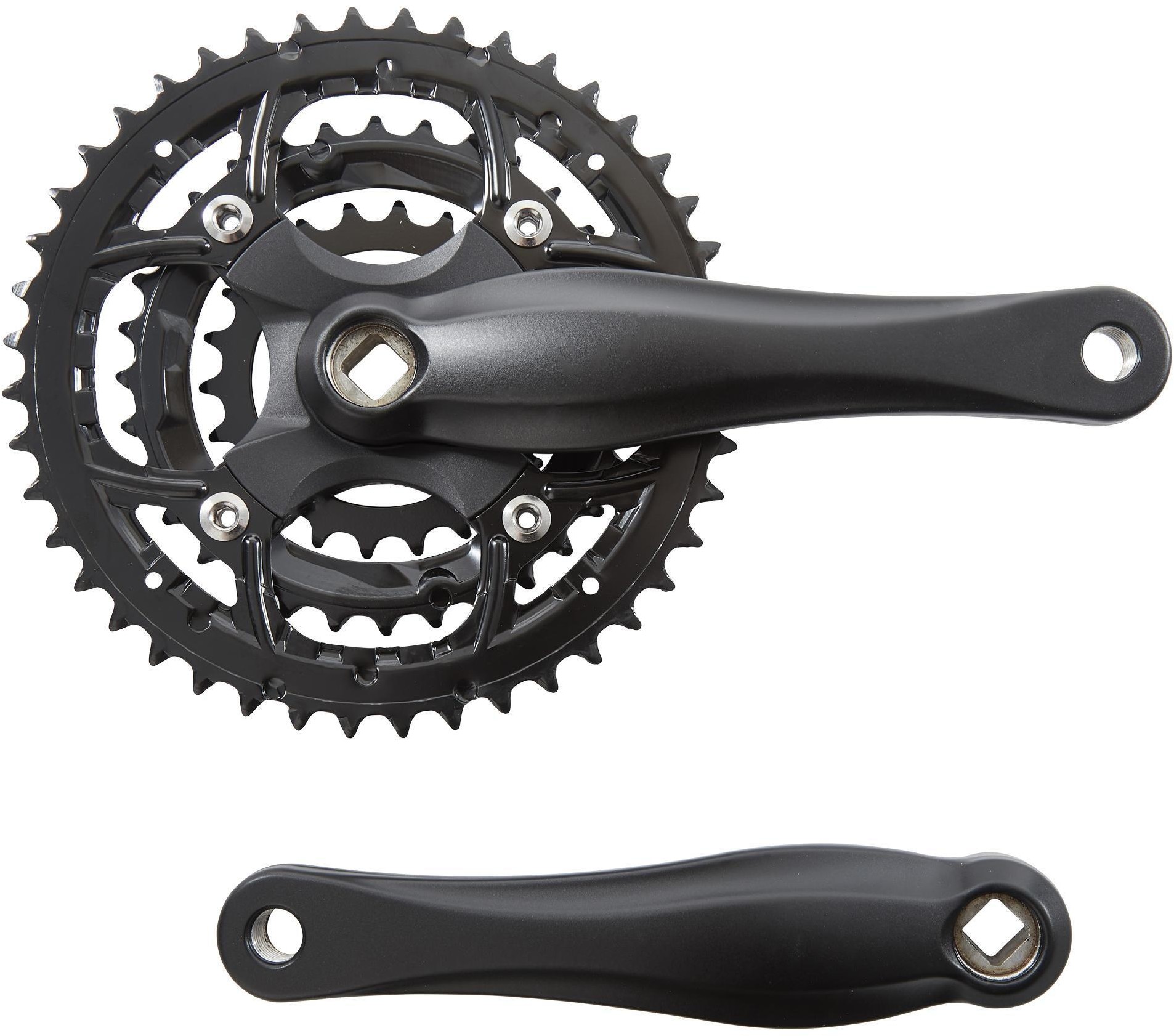 ROCKRIDER Mechanizm korbowy MTB trzyblatowy 7-8-9 -rzędowy oś kwadrat 44/32/22 175 mm Unisex