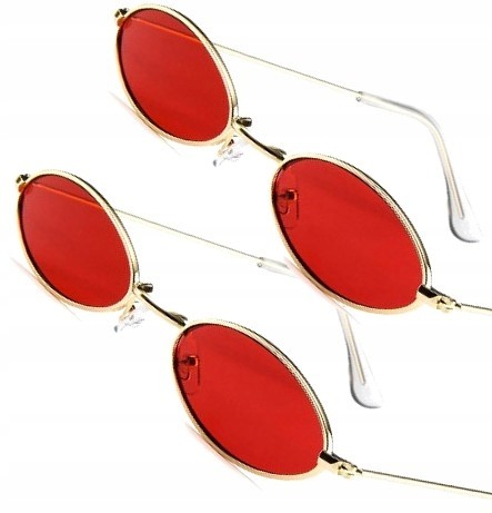Retro Okulary Lenonki Łezki Kolory Steampunk O29
