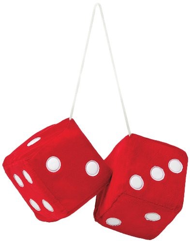 Sumex pluszowe kostki do gry, czerwony JUMBO40