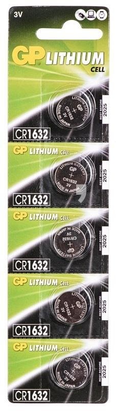 GP Battery Bateria CR1632 BATTERY CR1632-U5, Li, 5 szt.