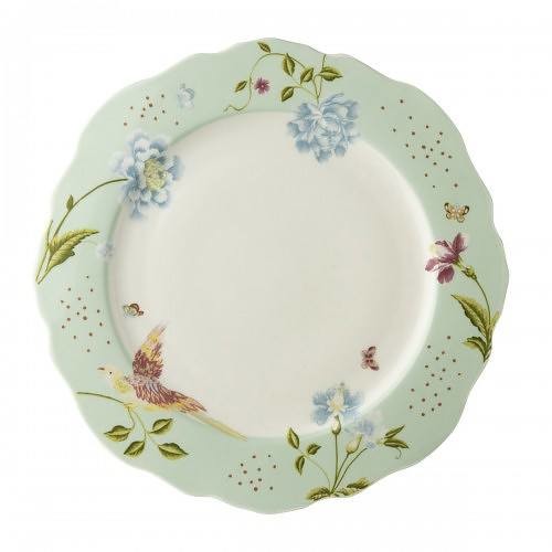Laura Ashley Talerz Obiadowy Płytki Porcelanowy Laura Ashley Miętowy 24,5 Cm Wh
